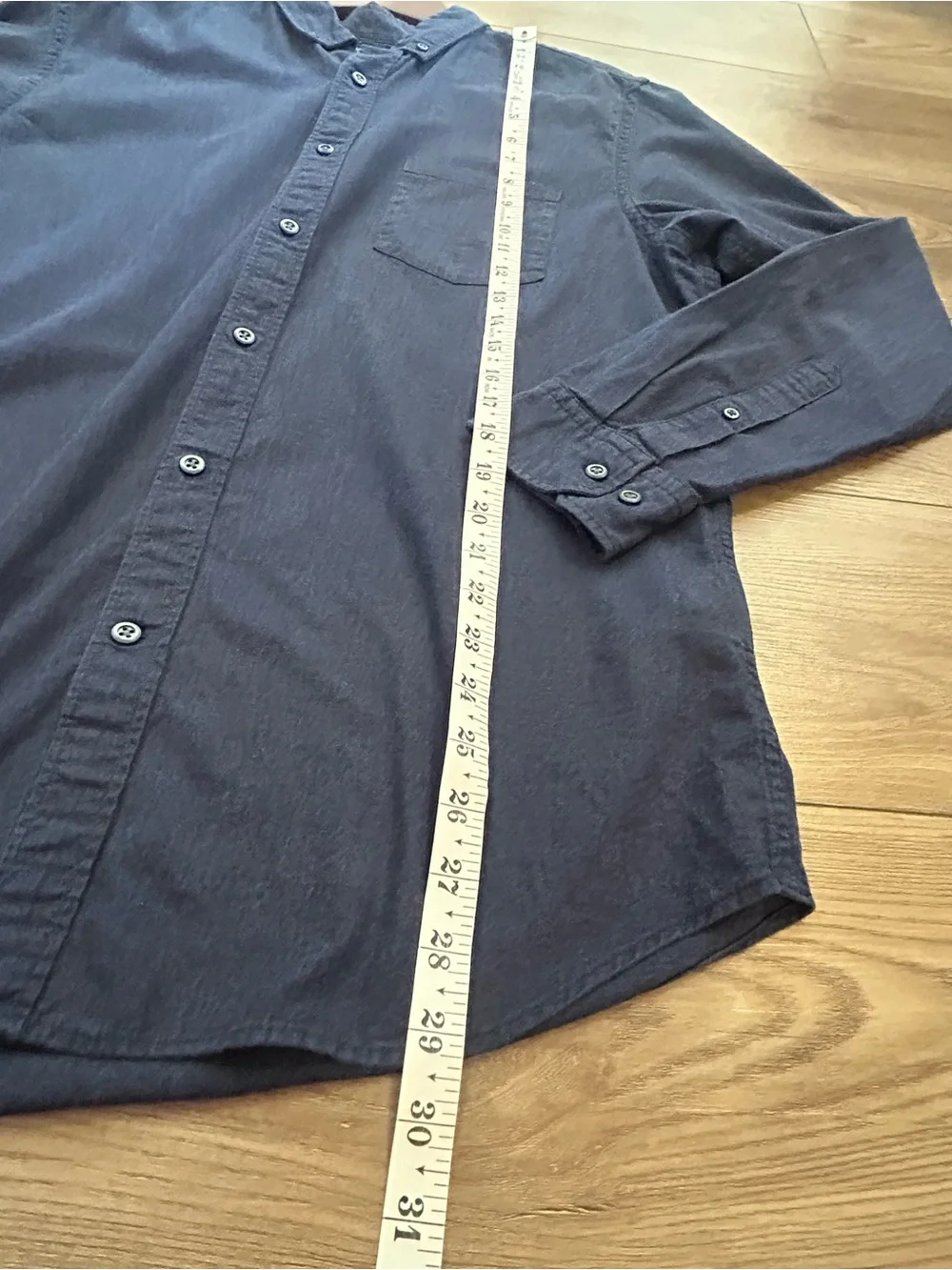 Banana Republic Luxe Flannel Slim Fit Navy Flannel Shirt Men’s L